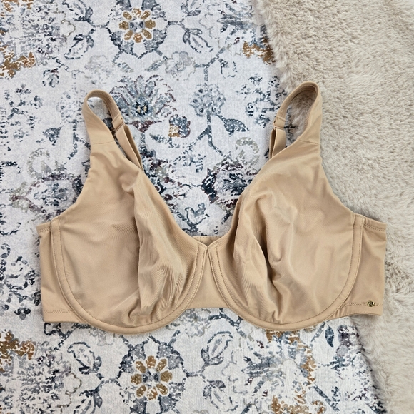 Cacique Beige Unlined Full Coverage Women Bra Plus Size 40DDD - Picture 1 of 7